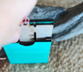 Have a Cup of Cheer Peppermint Hand Painted Pallet Gift Card Christmas Ornament