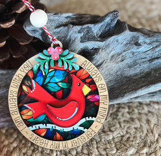 Cardinal Remembrance Hand-Painted Ornament
