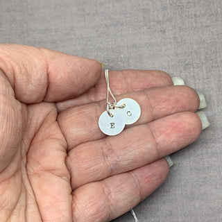 Tiny Sterling Silver Initial Necklace