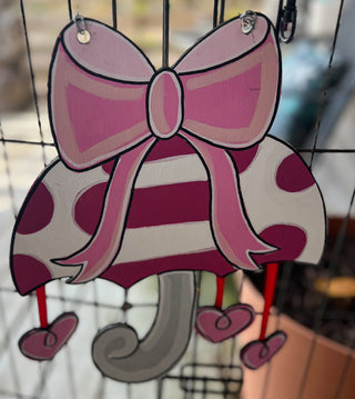 Hand-Painted Valentine's Day Umbrella Door Hanger – Sweet & Charming! ?☔