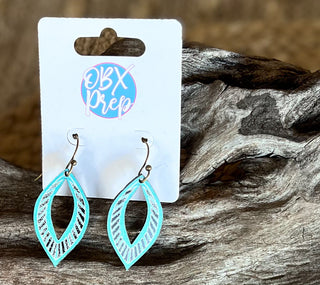 Handmade Spring Pastel Leaf Cutout Earrings – Lightweight & Chic! ?✨