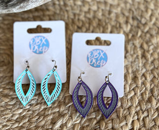 Handmade Spring Pastel Leaf Cutout Earrings – Lightweight & Chic! ?✨