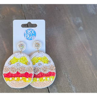 Sequin Easter Egg Dangle Earrings