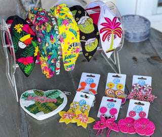 Mom Palm Heart Seed Beaded Coin Purse