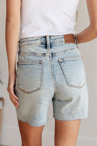 Cindy High Rise Mineral Wash Shorts