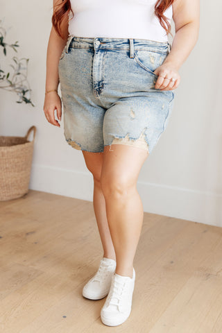 Cindy High Rise Mineral Wash Shorts