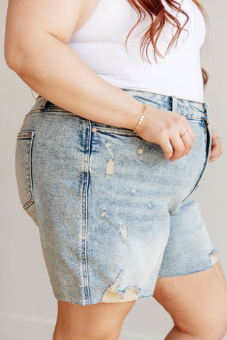 Cindy High Rise Mineral Wash Shorts