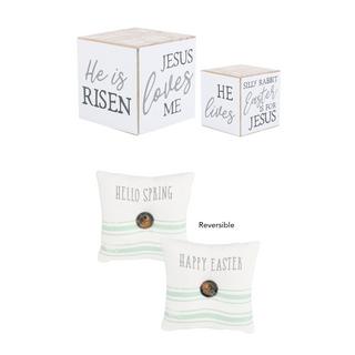 Religious Easter Cube Tiered Tray Set