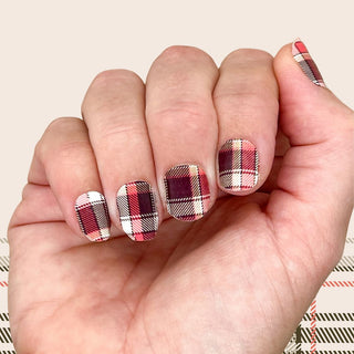 Nail Wrap - Pink Plaid