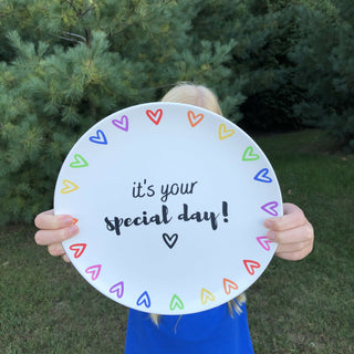 It's Your Special Day celebration plate