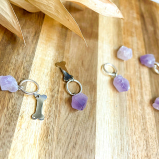 Amethyst Charm for Happy Pets! Dog Charm, Dog Mom charm, Crystal lovers | Holistic healing