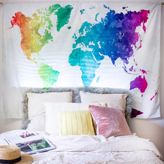 Rainbow Wanderlust Tapestry