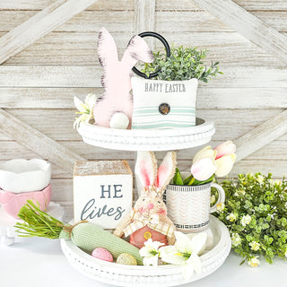 Religious Easter Cube Tiered Tray Set