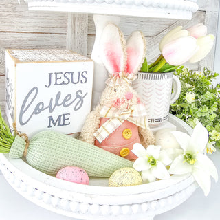 Religious Easter Cube Tiered Tray Set