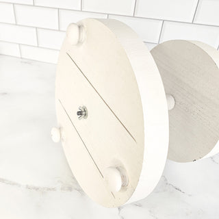 Deluxe Tiered Tray - White & Natural Brown