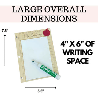 Gift for Teacher Appreciation Engraved Reusable Sticky Note Holder - LARGE SIZE