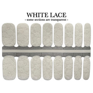 Nail Wrap - White Lace