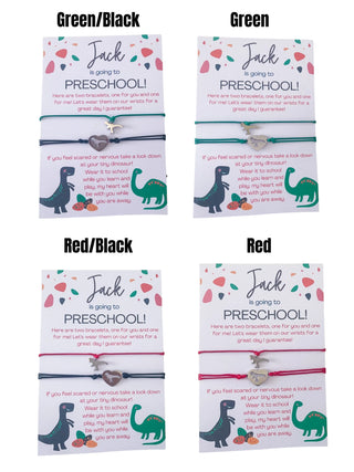 Personalized First Day of School You and Me Bracelets