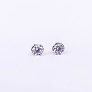 Anne Earrings - Bazel Set 1 ct Moissanite