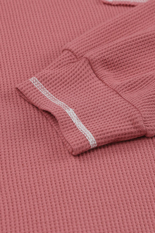 Contrast Stitching Trim Pullover