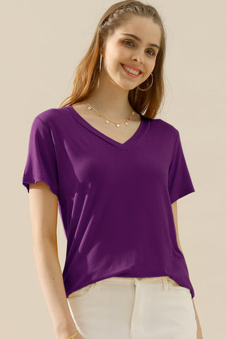 V-Neck Short Sleeve T-Shirt in 10 Colors