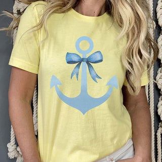 Blue Anchor And Bow Tee