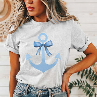 Blue Anchor And Bow Tee