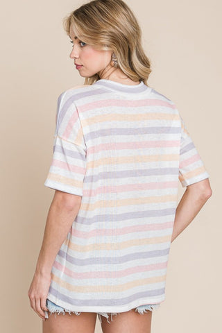 Striped V-Neck T-Shirt