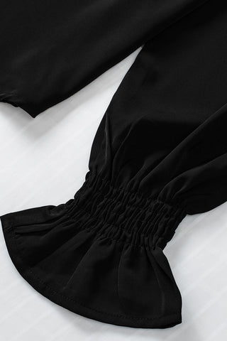 Ruffle Bubble Sleeve Top