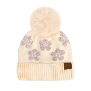 CC Chenille Daisy Pattern Beanie - Truly Contagious