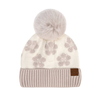 CC Chenille Daisy Pattern Beanie - Truly Contagious