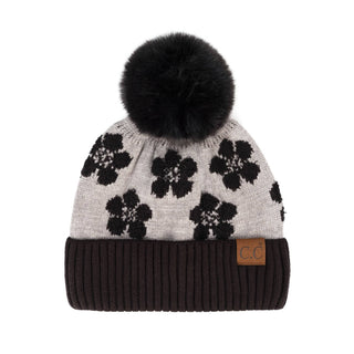 CC Chenille Daisy Pattern Beanie - Truly Contagious