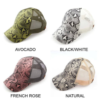 CC Popular Pattern Messy Bun Pony Cap Women, Teens and Kids Trucker Hats - Truly Contagious