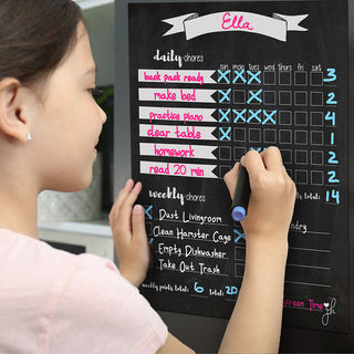 Magnetic Chore List for Kids - Chalkboard Design Chore Chart
