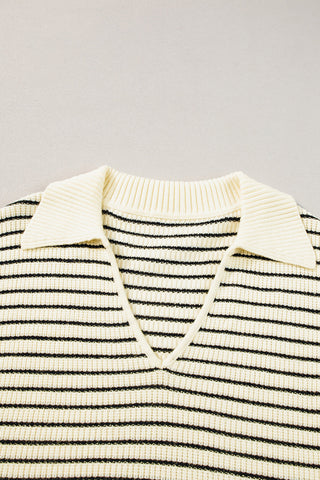 Stripe V-Neck Sweater Vest