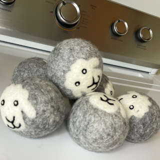 Smiling Sheep Wool Dryer Balls - Reusable & Eco-Friendly