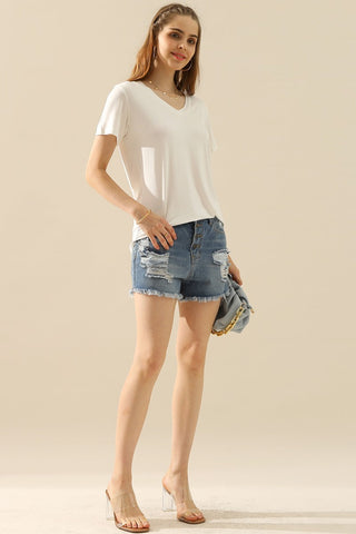 V-Neck Short Sleeve T-Shirt in 10 Colors