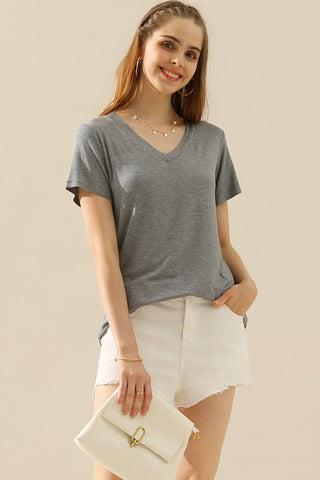 V-Neck Short Sleeve T-Shirt in 10 Colors