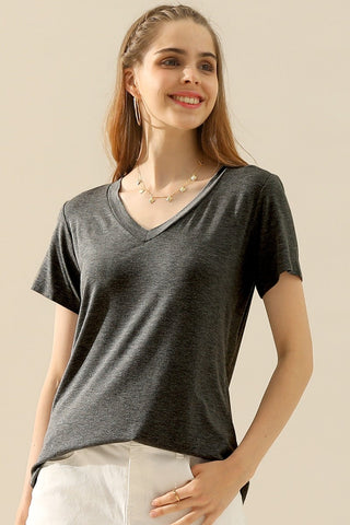 V-Neck Short Sleeve T-Shirt in 10 Colors