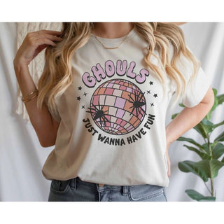 Ghouls Just Wanna Have Fun Disco Ball Short Sleeve Tee