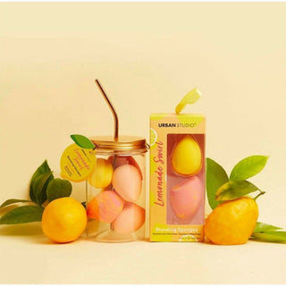 Lemonade Swirl Makeup Blending Sponge Gift Sets with Reusable Cup
