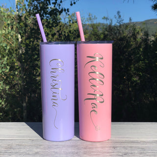 LAST CHANCE - Personalized Name | Engraved 20oz Stainless Steel Skinny Tumbler