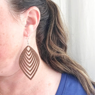 KellyMack.Co Beautiful Laser Cut Wood Earrings