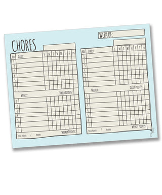 Chore Chart for 2 Kids- Sketch Design