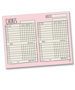 Chore Chart for 2 Kids- Sketch Design