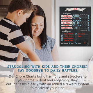 Magnetic Chore List for Kids - Chalkboard Design Chore Chart