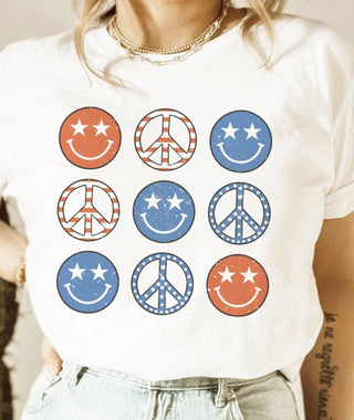 Patriotic Peace Sign T-Shirt or Crew Sweatshirt