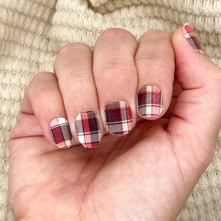 Nail Wrap - Pink Plaid