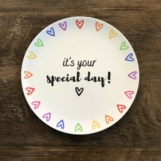 It's Your Special Day celebration plate