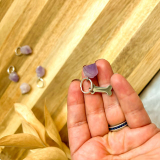 Amethyst Charm for Happy Pets! Dog Charm, Dog Mom charm, Crystal lovers | Holistic healing